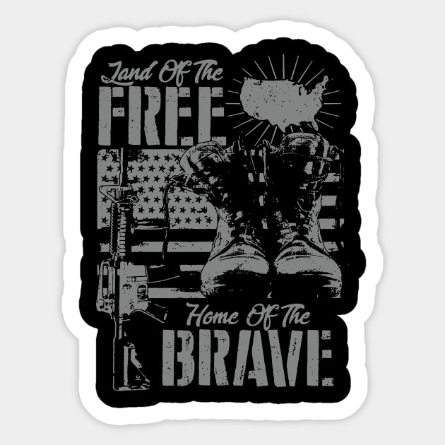 Land of the FREE, Home of the BRAVE..... Sticker by idesign1